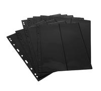 jojofuny 10 Hojas de Inserción para Álbum de Sellos en Pet Negro, Doble Cara 2 Columnas Verticales, Capacidad Amplia para Coleccionistas de Sellos