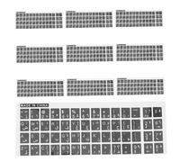 jojofuny 10 Hojas De Pegatinas De Repuesto Aplicables para Teclado De Ordenador Portátil Letras para Practicar Árabe