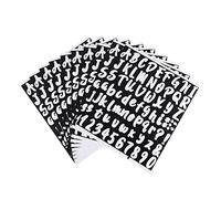 jojofuny 10 Hojas Etiquetas De Autoadhesivas Letras y Números Pegatinas De Letras y Números Para Decoración De Ventana y Resistente Al Aceite