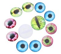 jojofuny 10 Pares Ojos realistas Vidrio Redondo decoración conformado Equipo Fiesta Glass Realistic Craft Craft Balls Arte del Globo Ocular Accesorio de Globo Ocular Globos oculares
