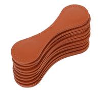 jojofuny 10 Piezas 10 Marcapáginas Magnéticos de Cuero Sintético Marrón, Clip Plegable Pequeño 9,9 X 3,1 CM para Sujetar Páginas de Libros, Ideales para Estudiantes, Profesores y Amantes