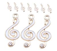 jojofuny 10 Piezas Colgante De Nota Musical Amuletos Para Hacer Joyas Encanto Del Símbolo De La Música Notas Encantos Chapados En Oro Encantos Para Pulseras Artesanía Hecho Aleación