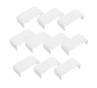 jojofuny 10 Piezas Copa de Cristal para Manicura Doble Agujero y Doble Tapa Recipiente de Líquido Cristalino para Decoración de Uñas Herramienta para Lavar Pinceles Uso Profesional y