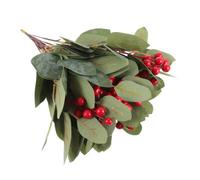 jojofuny 10 Piezas Hoja de Eucalipto de Plástico, Hoja de Eucalipto Artificial, Verde, Plástico, Añade y Vitalidad, sin Fertilizante, No se Cae, para Boda y Negocio, Decoración
