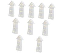 jojofuny 10 Piezas luz de señal de flecha led lights lamparas led cartel de marquesina señal de neón de la batería emblemas decoración marquesina iluminada luz de flecha llevada dirigió 3d