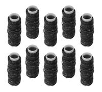 jojofuny 10 Rollos de Hilo Encerado para Coser Cuero Plano de Poliéster Resistente 12 M por Rollo Color Negro para Manualidades, Encuadernación, Reparación de Calzado y Costura a