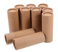 jojofuny 10 Tubos de Cartón de Papel Kraft 20 Ml para Manualidades, Cajas de Obsequio Redondas Portátiles, Envases para Té y Almacenamiento, Ideales para Packaging y Artesanía, Color