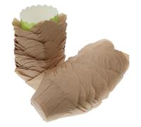 jojofuny 100 Moldes para Hornear Estilo Loto de Papel Desechables y Resistentes sin Decoloración para Muffins y Cupcakes en Cafeterías y Panaderías