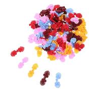 jojofuny 100 Pares Botones de Nudo Chinos Tradicionales para Coser, Botones de Ropa Cierre Decorativo, Surtido 2.5x6 Cm en Rojo, Vino, Rosa, Azul Claro y Amarillo Claro para Manualidades