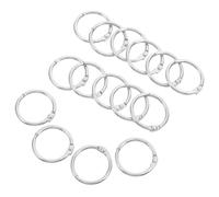 jojofuny 100 piezas Anillos de Encuadernación Metálicos Plateados Hebilla Tipo Snap Ring para Álbumes de Fotos Llavero y Carpeta de Sueltas Uso Versátil Oficina y Hogar