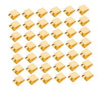 jojofuny 100 Piezas Clips Metálicos para Cierre de Cordones Terminales Antideslizantes de Cobre Abrazaderas para Ropa Bolsas y Joyería Acabado Suave y Resistente