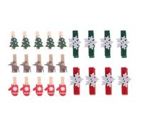 jojofuny 100 Piezas Pinzas de Madera para Fotos Diseño Colorido de Ciervo para Árbol de Navidad, Estructura Resistente y No Fácil de Romper, Ideales para Decoración en Casa