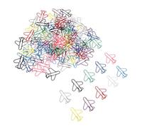 jojofuny 100 Piezas Unidades Clips de Papel Forma Avión Metal Resistentes Marcadores Divertidos para Oficina Escuela Bodas Sujetapapeles Originales y Prácticos