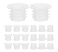 jojofuny 100 Tapones de Botella de Plástico Blanco Sello a Prueba de Fugas y Superficie Lisa, Tapones Reutilizables de Pe para Botellas de Vino, Cerveza y Jugo