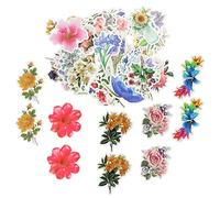 jojofuny 100piezas Pegatinas para Computadora y Cuadernos Decoración Floral y Resistente Calcomanías para Cantimploras y Diario