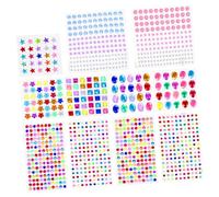 jojofuny 11 hojas Pegatinas Autoadhesivas de Diamantes de Imitación para Cara y Manualidades de Joyas Acrílicas Brillantes para Decoración DIY y Coloridas