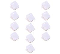 jojofuny 12 Clips Cuadrados Transparentes de Plástico Blanco para Papelería Escolar y Oficina Sujetapapeles para Estudiantes y Profesores Organizador de Documentos y Billetes Tamaño