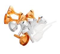 jojofuny 12 Piezas Mini Embudo Set de Pequeños Embudos de Metal, Plástico y Aluminio, para Perfume y Líquidos, Portátil y Fiable, para Cocina y Oficina