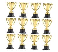 jojofuny 12 Piezas Pequeño Trofeo Copa Mini Campeones Trofeo Réplica con Base Ganar Premios para Niños de Jardín de Infantes