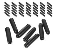 jojofuny 1200 Tapas Protectoras de Goma para Extremos de Pernos de 3mm, Cubiertas de Pvc Negro para Tornillos Ajuste Seguro y Protección Eficaz