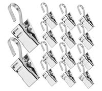 jojofuny 120piezas Clip para Cortina De Ducha Gancho Soporte Metálico De Acero Inoxidable Clips para Colgar Cortinas para Uso Exterior