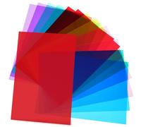 jojofuny 12piezas Película Pet Color Unidades Filtros De Luz para Fotografía Difusores De Luz para Lámparas Láminas De Colores para Iluminación