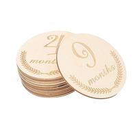 jojofuny 12piezas Tarjetas De Madera para Fotografías De Cards para Registro De Crecimiento y Recuerdos De Recién Nacido