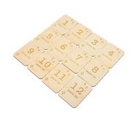 jojofuny 12piezas Tarjetas Mensuales De Madera para Bebés Rodajas De Madera Decorativas Tarjetas De Crecimiento Infantil