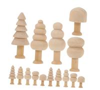 jojofuny 15 piezas Adornos de Árbol de Navidad de Madera sin Pintar para Manualidades DIY Decoración para Mesas y Estantes para Proyectos Infantiles y Decoración Navideña