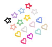 jojofuny 150 Piezas de Dijes de Resina para Uñas Formas de Corazón y Estrella Colores Variados Set de 3 Paquetes 50 Piezas Cada Uno Decoraciones Kawaii para Manicura y Manualidades