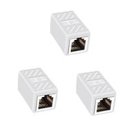jojofuny 15piezas Acoplador Ethernet In-Line Apantallado De Blanco para Conexión De Cables y Cate Compatible Módems y Enrutadores