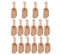 jojofuny 16 Piezas Cucharas Pequeñas de Madera para Medir Infusiones y Especias, Cucharillas de Madera Natural Diseño Elegante y Función Antihigiénica para Cocina