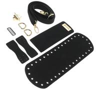 jojofuny 1juego Kit Accesorios para Mochila DIY Base de Cuero Pu Resistente Protector Inferior para Bolso Hecho Mano Material Costura Confección Color Negro para Bolsos Bandolera Mujer