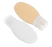 jojofuny 2 Botellas de Viaje de Silicona de 100ml Recargables Ventosa, Fáciles de Limpiar, Ideales para Kit de Aseo en Viajes y Gimnasio