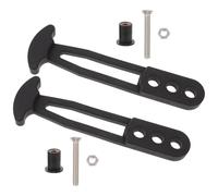 jojofuny 2 Correas de Goma Flexibles para Escalera de Barco con 3 Orificios Ajustables, Accesorio Portátil para Yates y Embarcaciones Negras