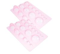 jojofuny 2 Moldes para Manualidades de Papel de Plástico Herramienta para Filigrana Plantilla de Números Tablero de Quilling de Media Bola en Color Rosa Kit para Arte en Papel 2
