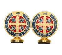 jojofuny 2 Piezas Adornos de Cruz Religiosa de Aleación Segura Decoración Colorida y Detallada para Iglesia Oficina y Hogar para Ambientes Ranch y Espacios Acogedores