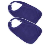 jojofuny 2 Piezas Babero para Adultos Mayores de Poliéster Absorbente Protección Efectiva de Ropa y Secado Rápido, Correa Ajustable para Cuidado en Hogares y Centros