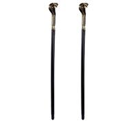 jojofuny 2 Piezas Báculo de Cosplay para Fiesta, Muleta de Halloween, Báculo Egipcio con Cabeza de Serpiente, Plástico Dorado, Accesorio de Disfraz y Decoración para Halloween y