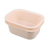 jojofuny 2 Piezas Bañera para Bebés Lavabo Cambiador para Bebés Pp Blanco Rectangular Borde Antisalpicaduras, Portátil, para Guardería y Baño, Ñiño E Infantil