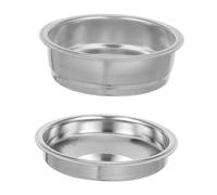 jojofuny 2 piezas Cestas Filtro Café Acero Inoxidable Dos Portafiltro Dosificador para Máquinas Semiautomáticas Distribución Uniforme Café para Hogar y Cafetería