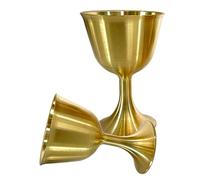 jojofuny 2 Piezas Copa de Latón Dorado Estilo Retro para Templo Capacidad Adecuada y Decoración Elegante para Ofrendas y Uso Ceremonial