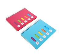 jojofuny 2 piezas Cuadernos Espiral Coloridos con Tapas Resistentes Cuadernos Prácticos para Estudiantes Diarios de Viaje y Notas de Oficina Papeles de Azul y Rosa para Estudio y