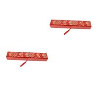 jojofuny 2 Piezas Decoraciones Practicas Envoltura De Abanico De Mano Plegable Decorativo Boda Papel Fiesta Lacado Dama De Honor Retro Pequeño Doblar Seda Saludar Rojo Tela