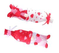 jojofuny 2 Piezas Fundas para Botellas de Vino con Muñecos Rudolph Decorativas para San Valentín de Prácticas y Suaves para Restaurantes y Hogares