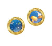jojofuny 2 Piezas imanes de flores para nevera pelar y pegatinas decoración pegatina para sala de estar pegatina redonda para lavadora delfín apliques mural Decorar 3d calcomanías de pared