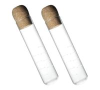 jojofuny 2 Piezas Infusor de Té Accesorio Multifuncional de Vidrio Transparente con Tapón de Corcho Filtro para Tazas y Teteras para Hojas Sueltas Adecuado para Amantes del Té