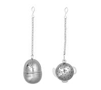 jojofuny 2 Piezas Infusor de Té de Acero Inoxidable Reutilizable Diseño Creativo en Forma de Huevo, Colador para Té Suelto, Adecuado para Hogar y Oficina, Protege contra Quemaduras