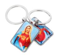 jojofuny 2 piezas Llavero Mini Biblia Religiosa para Comunión Rojo y Naranja Diseño Sagrado de Jesús Accesorio Resistente para Llaves de Coche y Mochila Regalo Inspirador para Niñas