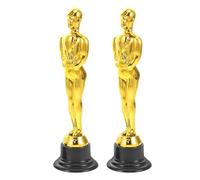 jojofuny 2 Piezas Mini Trofeos de Plástico Dorado, Premio de Trofeo para Fiestas y Celebraciones, Simulación Realista y Fomento del Espíritu de Equipo